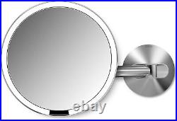 Simplehuman Wall Mount Hard-Wired Bathroom Sensor Mirror Brushed Stainless Steel