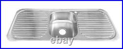 Single Bowl 1.0 BRUSHED Stainless Steel Inset Kitchen Sink -(C01)