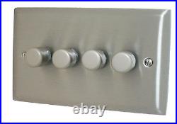 Spectrum Brushed Stainless Steel SSS2 Light Switches, Plug Sockets, Dimmer, Fuse