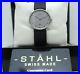 Stahl ST61441 Brushed Stainless Steel Luxury Watch + Date Large Silver 12 Dots