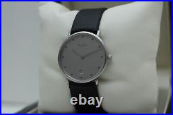 Stahl ST61441 Brushed Stainless Steel Luxury Watch + Date Large Silver 12 Dots