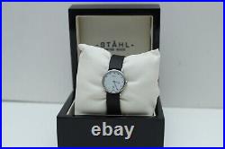 Stahl ST61456 Brushed Stainless Steel Luxury Watch with Date Large White 12 Dots