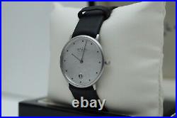 Stahl ST62441 Scratched Brushed Stainless Steel Watch with Date Large Silver 12