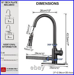 Stainless Steel Brushed Nickel Kitchen Faucet, Waterfall outlet, 3 Modes, F139