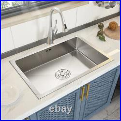 Stainless Steel Handmade Brushed Kitchen 1 Bowl Sink 70x45x21cm Basin Food Grade
