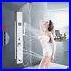 Stainless Steel LED Shower Column Tower Panel Rain Waterfall Shower Head With Jets