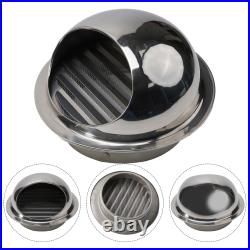 Stainless Steel Round Brushed Bull Nose Wall Vent For External Air Extractor