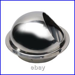 Stainless Steel Round Brushed Bull Nose Wall Vent For External Air Extractor