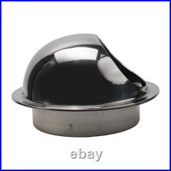 Stainless Steel Round Brushed Bull Nose Wall Vent For External Air Extractor