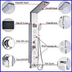 Stainless Steel Shower Panel Tower Column System WithMassage Body Jets Waterfall
