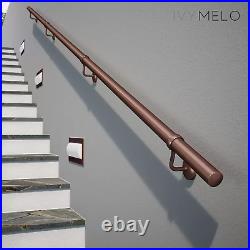 Staircase Handrail Kit 3.6m Rothley Stainless Steel Brushed Steel Brass Copper