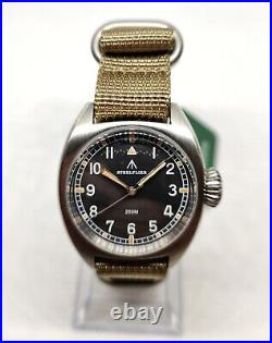 Steeldive 36mm'Steelfleir' Pilot Watch, VH31 Sweep Seconds, Sapphire, 200M WR