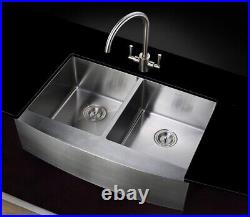 Stylish Belmont Duo 2 Bowl Brushed Stainless Steel Sink + Extra Accessories