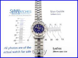 TAG Heuer 2000 Classic WK1313-0 Blue Dial Ladies 28mm Date with Box & Papers
