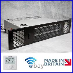 Thermix Wireless Plinth Heater-Silver/black/brushed stainless steel grille 1.8kW