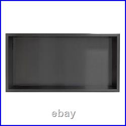 Thermopanel Noir Black Stainless Steel Shower Niches Recessed Shelves Organiser