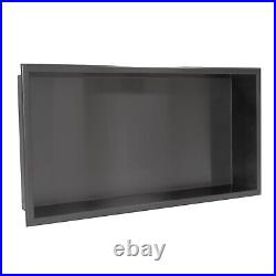 Thermopanel Noir Black Stainless Steel Shower Niches Recessed Shelves Organiser