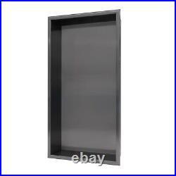 Thermopanel Noir Black Stainless Steel Shower Niches Recessed Shelves Organiser