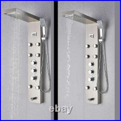 Thermostatic Shower Panel column Tower Rainfall&Waterfall Massage Jets System