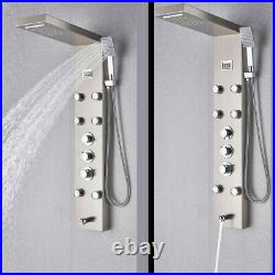 Thermostatic Shower Panel column Tower Rainfall&Waterfall Massage Jets System