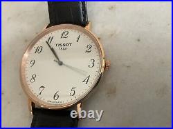 Tissot Men's Everytime Silver Dial Rose Leather 42mm Sapphire Watch T109610A