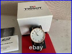 Tissot Men's Everytime Silver Dial Rose Leather 42mm Sapphire Watch T109610A