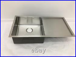Undermount or Inset Kitchen Sink with drainer S/s 840x440x200mm, 1.2mm thick
