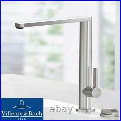 Villeroy & Boch Finera Brushed Stainless Steel Kitchen Sink Mixer Tap