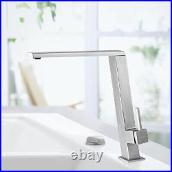 Villeroy & Boch Finera Square Slope Brushed Stainless Steel Kitchen Sink Tap