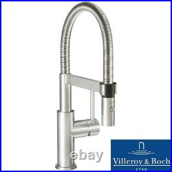 Villeroy & Boch Steel Expert Compact Brushed Stainless Steel Pullout Sink Tap