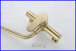 Wall Mounted Brushed Gold Kitchen Sink Stainless Steel304 Mixer Faucet Tap