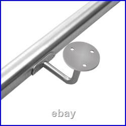 Wall Mounted Brushed Satin Stainless Steel Stair Handrail Grab Bannister Indoor