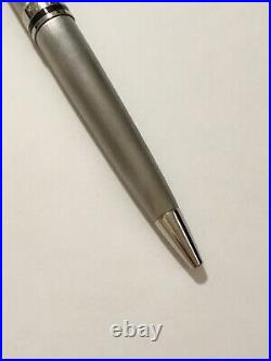 Waterman Expert Brushed Stainless Steel Chrome Trim Ballpoint Pen-superb