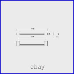 Zack Atore Brushed Stainless Steel 50.2 cm Towel Rail 40421