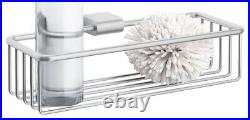 Zack Atore Shower Basket Brushed Stainless Steel 40425