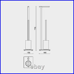 Zack Carvo Brushed Stainless Steel Toilet Butler 40488