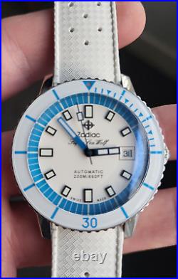 Zodiac Super Sea Wolf Whitecap Automatic Watch ZO9291 Bracelet + 3 Extra Straps